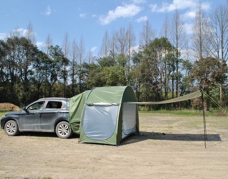 Cheap Goat Tents Upgraded Front Hall SUV Tent with Mesh Extension Canopy Rear Integrated Self driving Tour Car Tail Side Multi person Rain proof   
